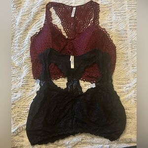 Two Plus Size Lace Bralettes